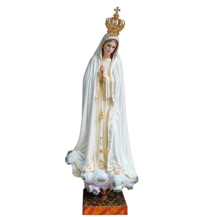【现货】葡萄牙木雕-法蒂玛圣母-带珊瑚-60厘米 Catholic religious art