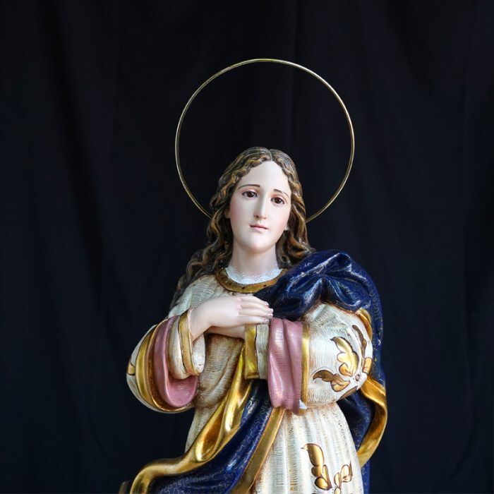 【现货】葡萄牙木雕-无染原罪-60厘米 Catholic religious art