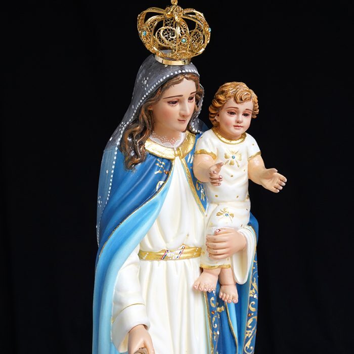 【现货】葡萄牙木雕-玫瑰圣母-60厘米 Catholic religious art