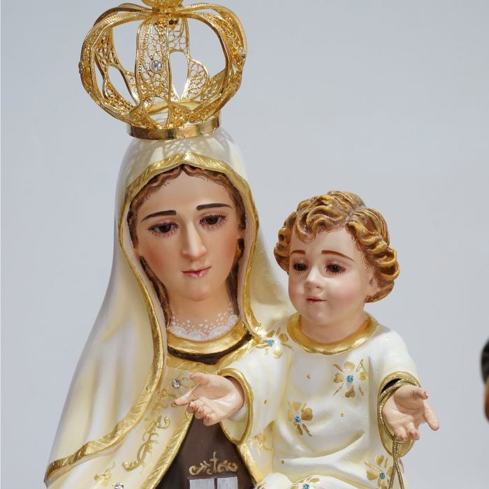 【现货】葡萄牙木雕-加尔默罗圣母-60厘米 Catholic religious art