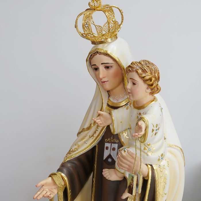 【现货】葡萄牙木雕-加尔默罗圣母-60厘米 Catholic religious art